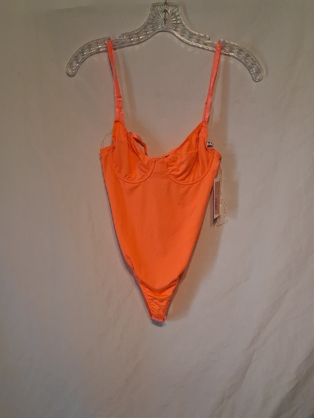 Neon Coral Underwire Bodysuit - Women